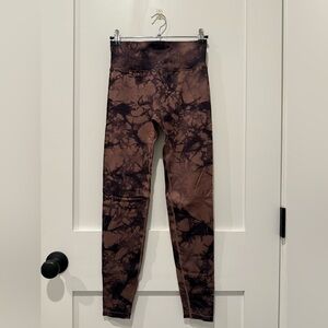 Victorias Secret Pink Active Seamless Brown tie dye leggings High Waist XS